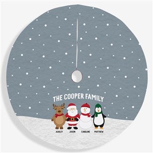 Santa and Friends Personalized Christmas Tree Skirt - 37672