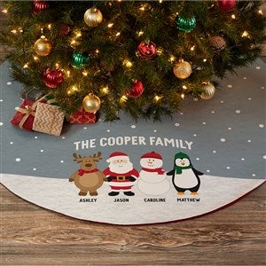 Santa and Friends Personalized Christmas Tree Skirt - 37672