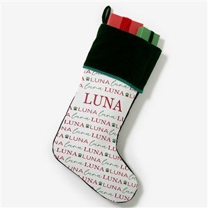 Pawfect Pet Personalized Green Christmas Stockings - 37675-G