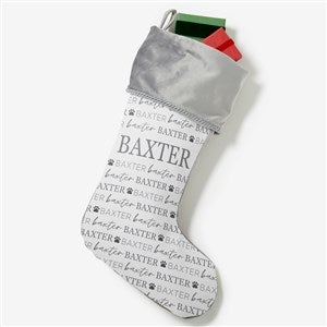 Pawfect Pet Personalized Grey Christmas Stockings - 37675-GR