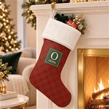 Christmas Custom Pattern Personalized Ivory Christmas Stockings - 37676-I