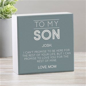 To My Son Personalized Single Shelf Block Decoration - 37688