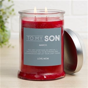 To My Son Personalized Cinnamon Candle Jar - 37691-C