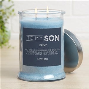 To My Son Personalized Spring Rain Candle Jar - 37691-SR