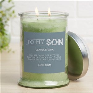 To My Son Personalized Eucalyptus Candle Jar - 37691-E