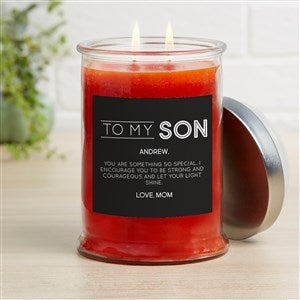 To My Son Personalized Pumpkin Spice Candle Jar - 37691-P