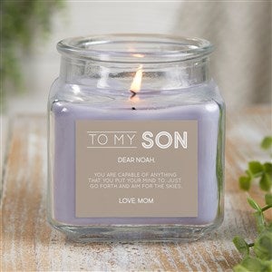 To My Son Personalized 10 oz. Lilac Candle Jar - 37692-10LM
