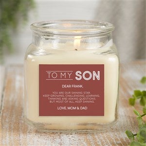 To My Son Personalized 10 oz. Vanilla Candle Jar - 37692-10VB