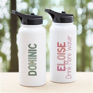 Ombre Name Personalized Double-Wall Vacuum Insulated 32 oz. Water Bottle - 37705-L