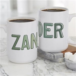 Ombre Name Personalized Coffee Mug 15 oz.- White - 37706-L