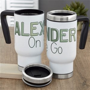 Ombre Name Personalized 14 oz. Commuter Travel Mug - 37708