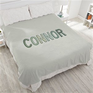 Ombre Name Personalized 90x90 Plush Queen Fleece Blanket - 37722-QU