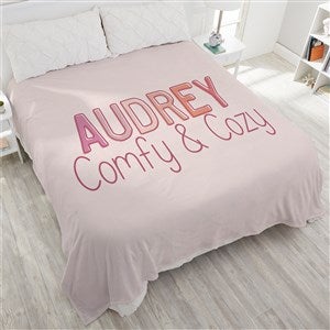 Ombre Name Personalized 90x108 Plush King Fleece Blanket - 37722-K