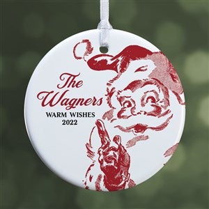 Retro Santa Personalized Ornament- 2.85