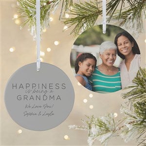 Happiness Is Being  A Grandparent Personalized Ornament- 3.75 Matte - 2 Sided - 37732-2L