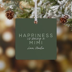 Happiness Is Being A Grandparent Personalized Ornament- 2.75" Metal - 1 Sided - 37732-1M