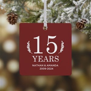 Love Everlasting Personalized Anniversary Ornament - 2.75" Metal - 1 Sided - 37733-1M