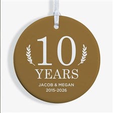 Love Everlasting Personalized Ornament- 2.85 Glossy - 1 Sided - 37733-1S