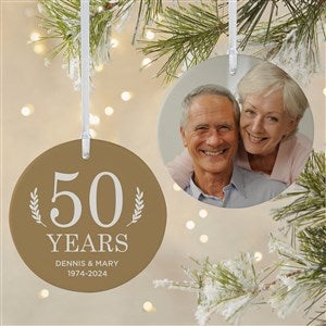 Love Everlasting Personalized Anniversary Ornament - 3.75" Matte - 2 Sided - 37733-2L