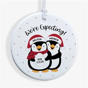 Were Expecting Penguin Personalized Ornament- 2.85quot; Glossy - 1 Sided - 37735-1S