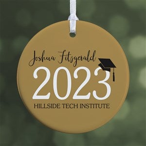 Classic Graduation Personalized Ornament- 2.85" Glossy - 1 Sided - 37737-1S