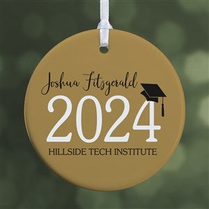 Classic Graduation Personalized Ornament- 2.85" Glossy - 1 Sided - 37737-1S