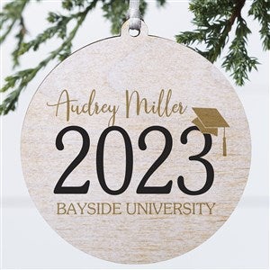 Classic Graduation Personalized Ornament- 3.75" wood - 1 Sided - 37737-1W