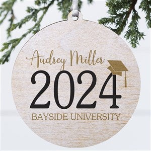 Classic Graduation Personalized Ornament- 3.75 wood - 1 Sided - 37737-1W