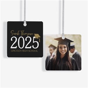 Classic Graduation Personalized Ornament- 2.75 Metal - 2 Sided - 37737-2M