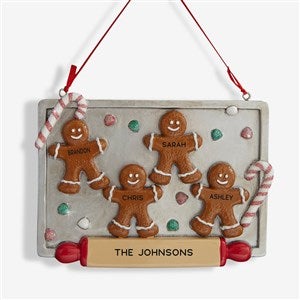 Gingerbread Cookie Tray© Personalized Ornament- 4 Name - 37750-4