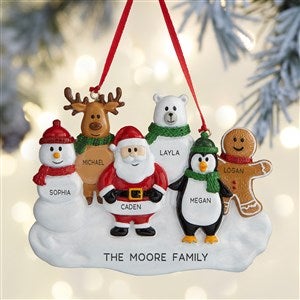 Santa and Friends© Personalized Ornament- 6 Name - 37758-6