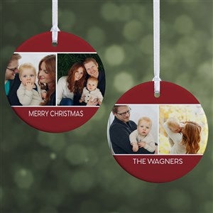 Family Photo Personalized Ornament- 2.85 Glossy - 2 Sided - 37762-2S