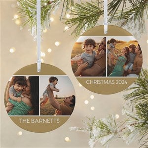 Family Photo Personalized Ornament- 3.75" Matte - 2 Sided - 37762-2L