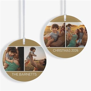 Family Photo Personalized Ornament- 3.75 Matte - 2 Sided - 37762-2L
