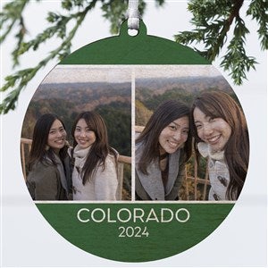 Family Photo Personalized Ornament- 3.75 wood - 1 Sided - 37762-1W