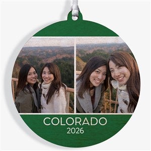 Family Photo Personalized Ornament- 3.75 wood - 1 Sided - 37762-1W