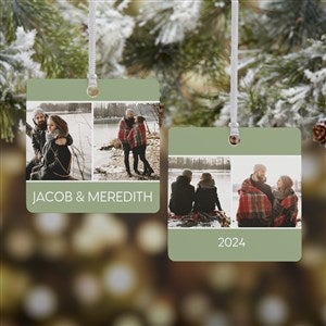 Family Photo Personalized Ornament- 2.75 Metal - 2 Sided - 37762-2M