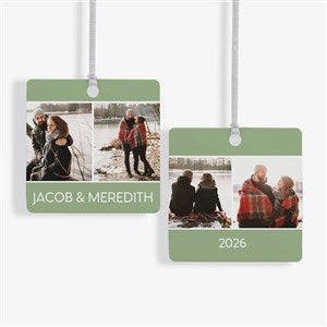 Family Photo Personalized Ornament- 2.75 Metal - 2 Sided - 37762-2M
