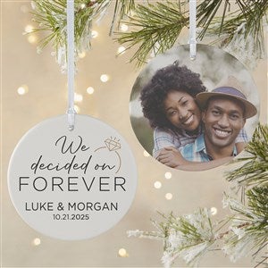Were Engaged Personalized Photo Ornament- 3.75 Matte - 2 Sided - 37766-2L