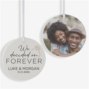 Were Engaged Personalized Photo Ornament- 3.75 Matte - 2 Sided - 37766-2L