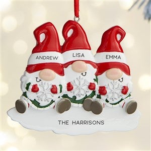 Gnome Family Personalized Ornament- 3 Name - 37767-3