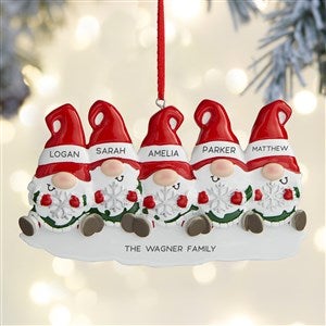 Gnome Family Personalized Ornament- 5 Name - 37767-5