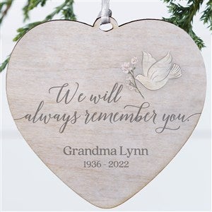 We Will Always Remember You Personalized Heart Ornament- 4