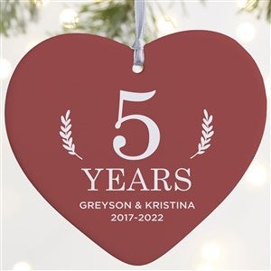 Love Everlasting Personalized Heart Ornament- 4