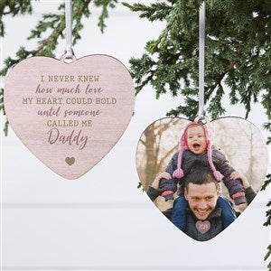 Love Being Called Daddy Personalized Heart Ornament- 4" Wood - 2 Sided - 37779-2W