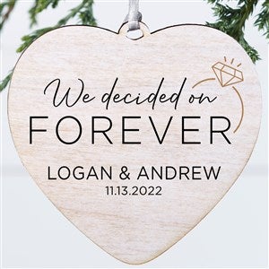 We're Engaged Personalized Heart Ornament- 4