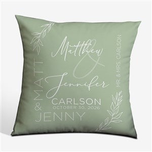 Elegant Couple Personalized Wedding 14 Throw Pillow - 37821-S