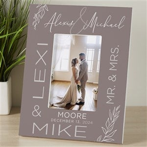 Elegant Couple Personalized Wedding 4x6 Tabletop Frame- Vertical - 37822-V