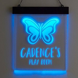 Watercolor Brights Custom LED Sign-Butterfly - 37827-B