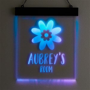 Watercolor Brights Custom LED Sign-Flower - 37827-F